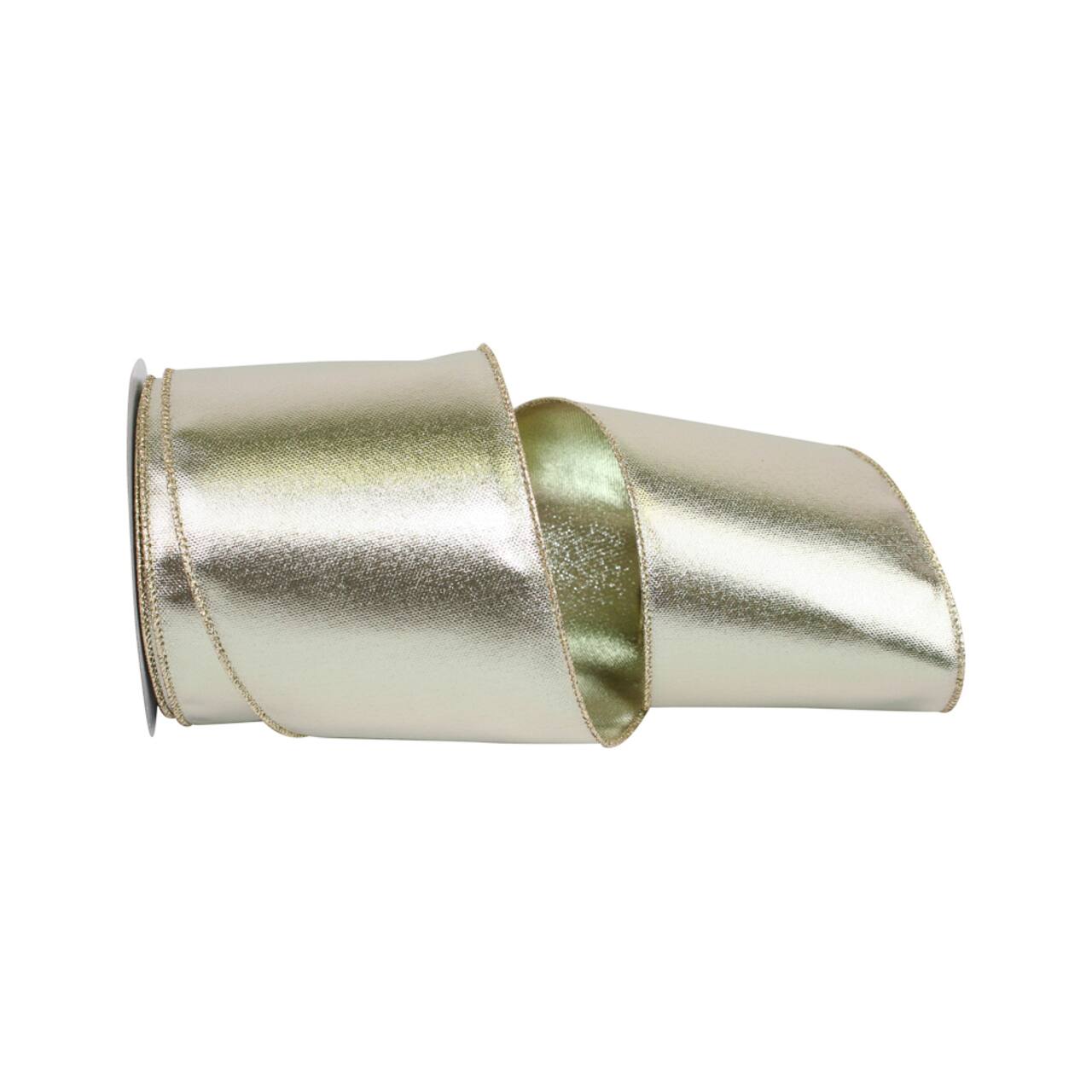 The Ribbon Roll 4" x 10yd. Wired Metallic Two-Sided Lamé Foil Ribbon